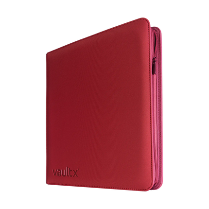 Vault X: 12-Pocket Exo-Tec® Zip Binder (Metallic Red)