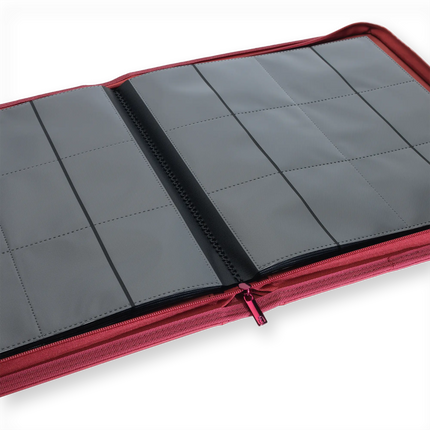 Vault X: 12-Pocket Exo-Tec® Zip Binder (Metallic Red)