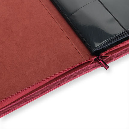 Vault X: 12-Pocket Exo-Tec® Zip Binder (Metallic Red)