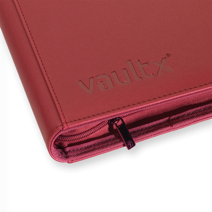 Vault X: 12-Pocket Exo-Tec® Zip Binder (Metallic Red)
