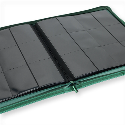 Vault X: 12-Pocket Exo-Tec® Zip Binder (Metallic Green)