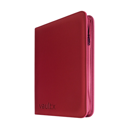 Vault X: 9-Pocket Exo-Tec® Zip Binder (Metallic Red)