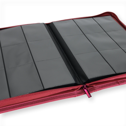 Vault X: 9-Pocket Exo-Tec® Zip Binder (Metallic Red)