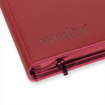 Vault X: 9-Pocket Exo-Tec® Zip Binder (Metallic Red)