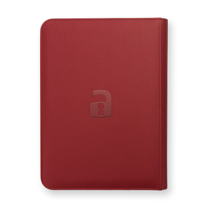 Vault X: 9-Pocket Exo-Tec® Zip Binder (Metallic Red)