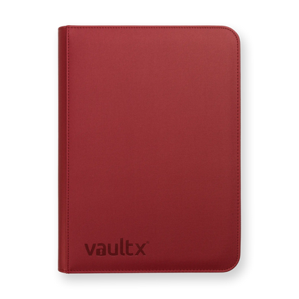 Vault X: 9-Pocket Exo-Tec® Zip Binder (Metallic Red)