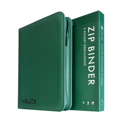 Vault X: 9-Pocket Exo-Tec® Zip Binder (Metallic Green)