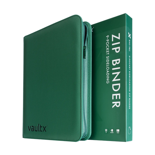 Vault X: 9-Pocket Exo-Tec® Zip Binder (Metallic Green)