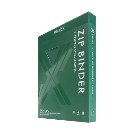 Vault X: 9-Pocket Exo-Tec® Zip Binder (Metallic Green)