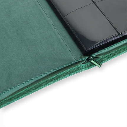 Vault X: 9-Pocket Exo-Tec® Zip Binder (Metallic Green)