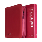 Vault X: 4-Pocket Exo-Tec® Zip Binder (Metallic Red)