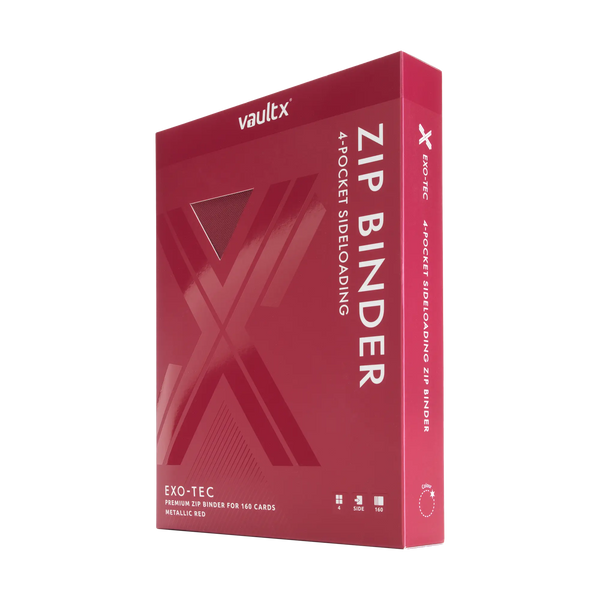 Vault X: 4-Pocket Exo-Tec® Zip Binder (Metallic Red)
