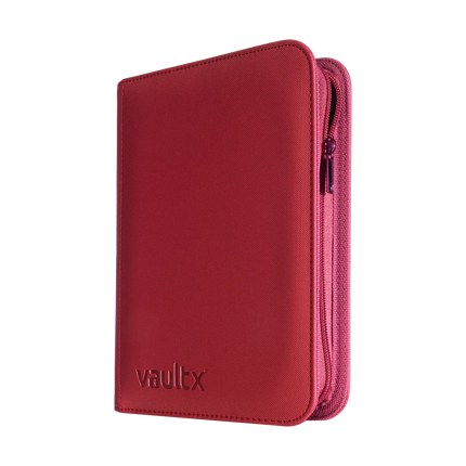 Vault X: 4-Pocket Exo-Tec® Zip Binder (Metallic Red)