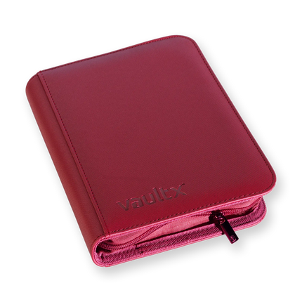 Vault X: 4-Pocket Exo-Tec® Zip Binder (Metallic Red)