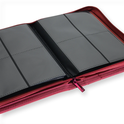 Vault X: 4-Pocket Exo-Tec® Zip Binder (Metallic Red)