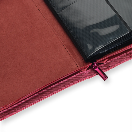 Vault X: 4-Pocket Exo-Tec® Zip Binder (Metallic Red)