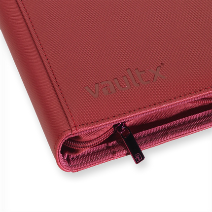 Vault X: 4-Pocket Exo-Tec® Zip Binder (Metallic Red)