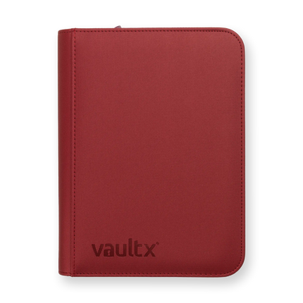 Vault X: 4-Pocket Exo-Tec® Zip Binder (Metallic Red)