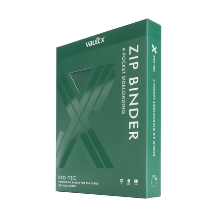 Vault X: 4-Pocket Exo-Tec® Zip Binder (Metallic Green)