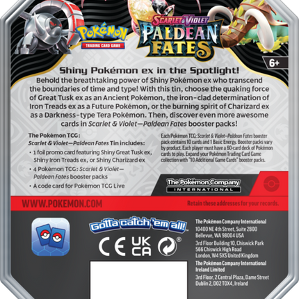 Pokemon TCG: Paldean Fates Tin - Great Tusk