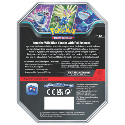 [PRE-ORDER] Azure Legends Tin (Xerneas) - Coasties Collectibles