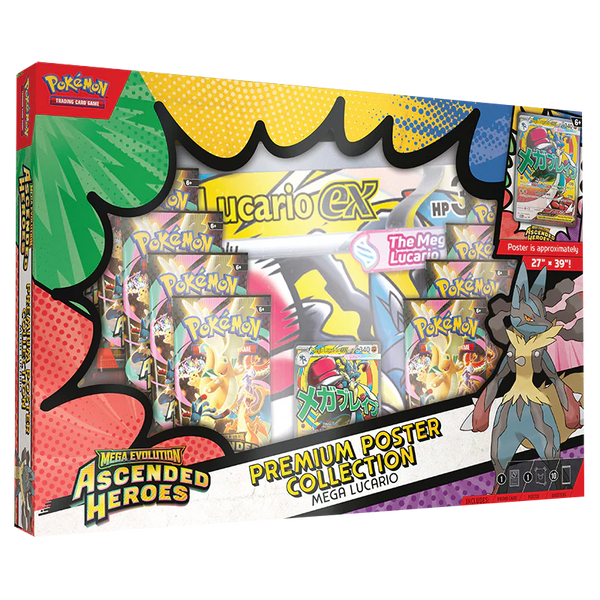 Pokemon TCG: Mega Evolution - Ascended Heroes - Premium Poster Collection - Mega Lucario