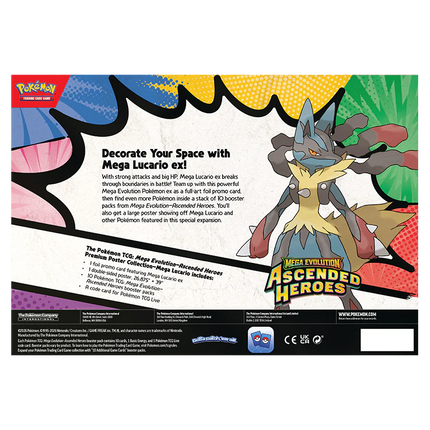 Pokemon TCG: Mega Evolution - Ascended Heroes - Premium Poster Collection - Mega Lucario