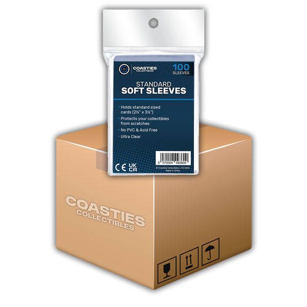Coasties Collectibles: Standard Soft Card Sleeves – Case of 100 Packs (10,000 Sleeves)