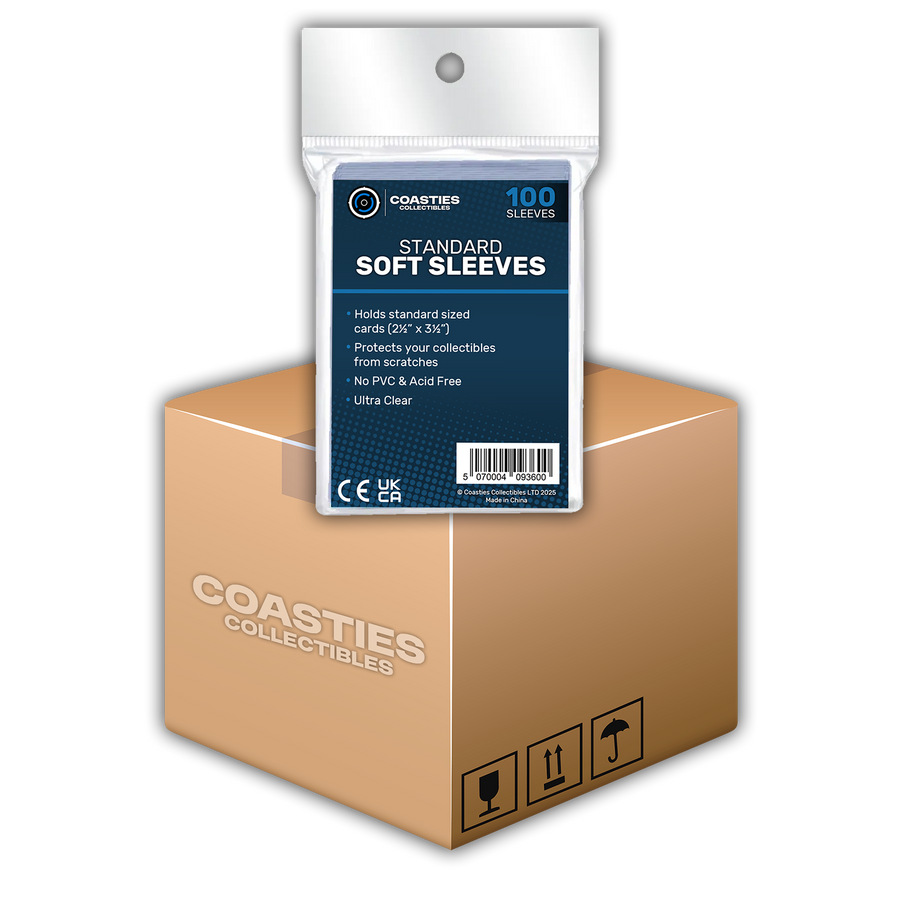 Coasties Collectibles: Standard Soft Card Sleeves – Case of 100 Packs (10,000 Sleeves)