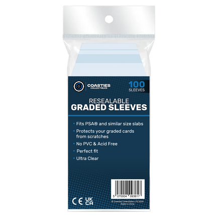 Coasties Collectibles: Resealable Graded Sleeves (100 Sleeves)