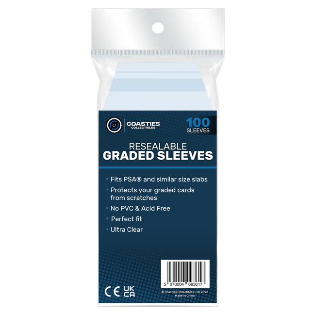 Coasties Collectibles: Resealable Graded Sleeves (100 Sleeves)