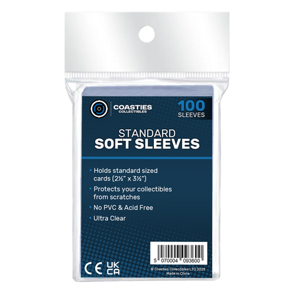 Coasties Collectibles: Standard Soft Card Sleeves (100 Sleeves)
