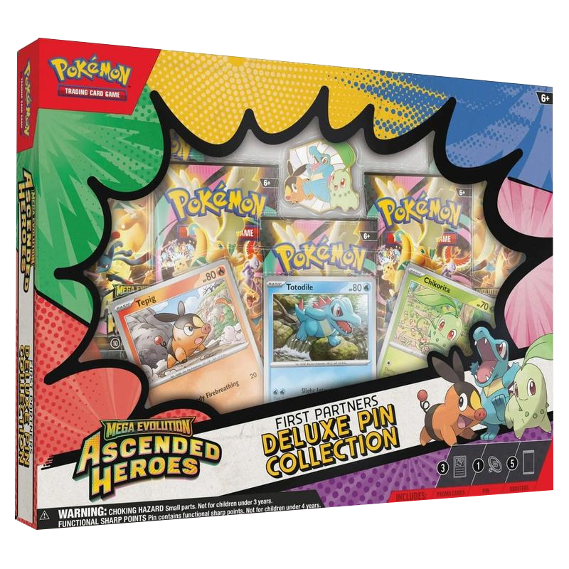 Pokemon TCG: Mega Evolution - Ascended Heroes - Deluxe Pin Collection - First Partners