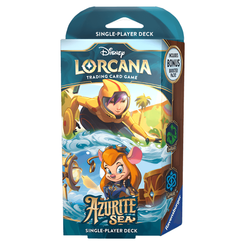 Disney Lorcana Trading Card Game: Azurite Sea - Starter Deck (Go Go Tomago & Gadget Hackwrench)