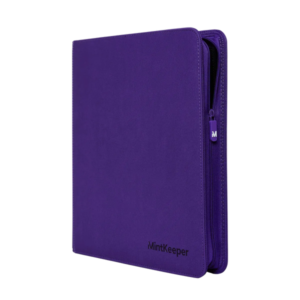 MintKeeper: 12-Pocket Premium Zip Binder (Purple)