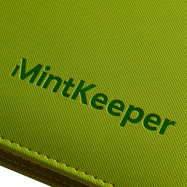 mint green binder card MintKeeper: 9-Pocket Premium Zip Binder (Lime Green) – Coasties Collectibles
