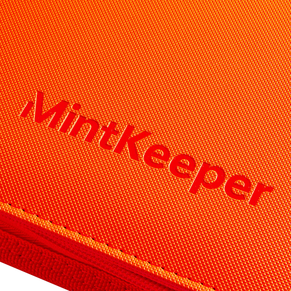 orange card binder MintKeeper: 9-Pocket Premium Zip Binder (Orange) – Coasties Collectibles