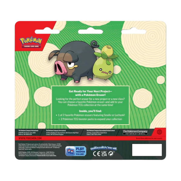 Pokemon TCG: Back to School Eraser Blister 2023 (Lechonk)