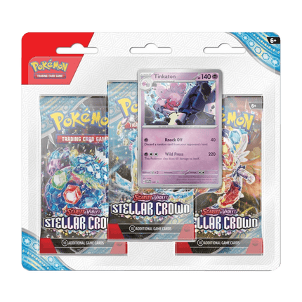 Pokemon TCG: Stellar Crown - 3 Pack Blister (Tinkaton)