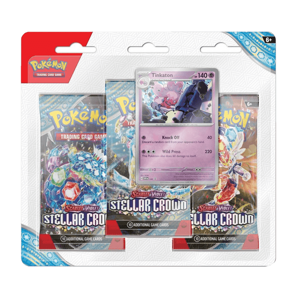 Pokemon TCG: Stellar Crown - 3 Pack Blister (Tinkaton)