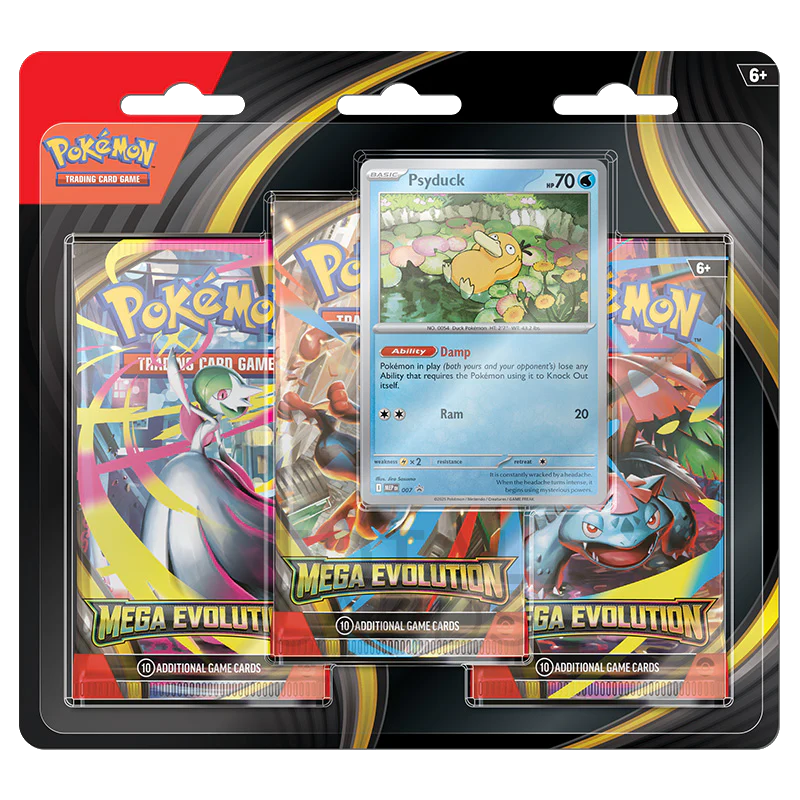 Pokemon TCG: Mega Evolution - 3 Pack Blister (Psyduck)
