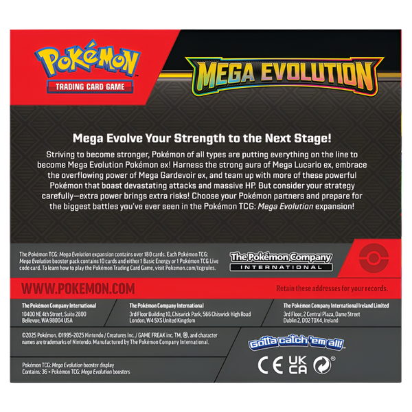Pokemon TCG: Mega Evolution - Base Set - Booster Box (36 Boosters)