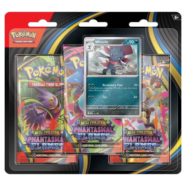 [PRE-ORDER] Pokemon TCG: Phantasmal Flames - 3 Pack Blister (Weavile)