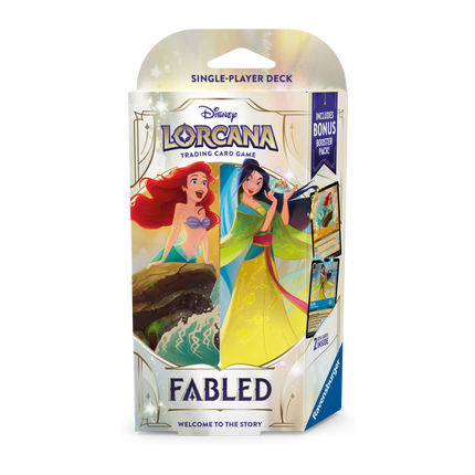 Disney Lorcana Trading Card Game: Fabled - Starter Deck (Ariel & Mulan)