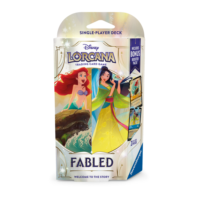 Disney Lorcana Trading Card Game: Fabled - Starter Deck (Ariel & Mulan)