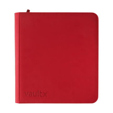 Vault X: 12-Pocket Exo-Tec® Zip Binder (Fire Red)