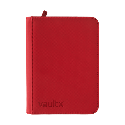 Vault X: 4-Pocket Exo-Tec® Zip Binder (Fire Red)