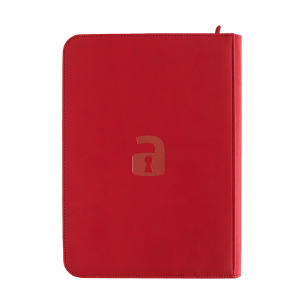 Vault X: 9-Pocket Exo-Tec® Zip Binder (Fire Red)