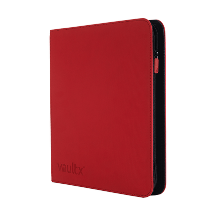 Vault X: 12-Pocket Exo-Tec® Zip Binder (Fire Red)