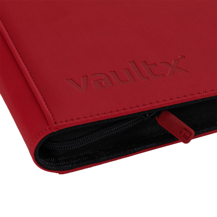 Vault X: 12-Pocket Exo-Tec® Zip Binder (Fire Red)